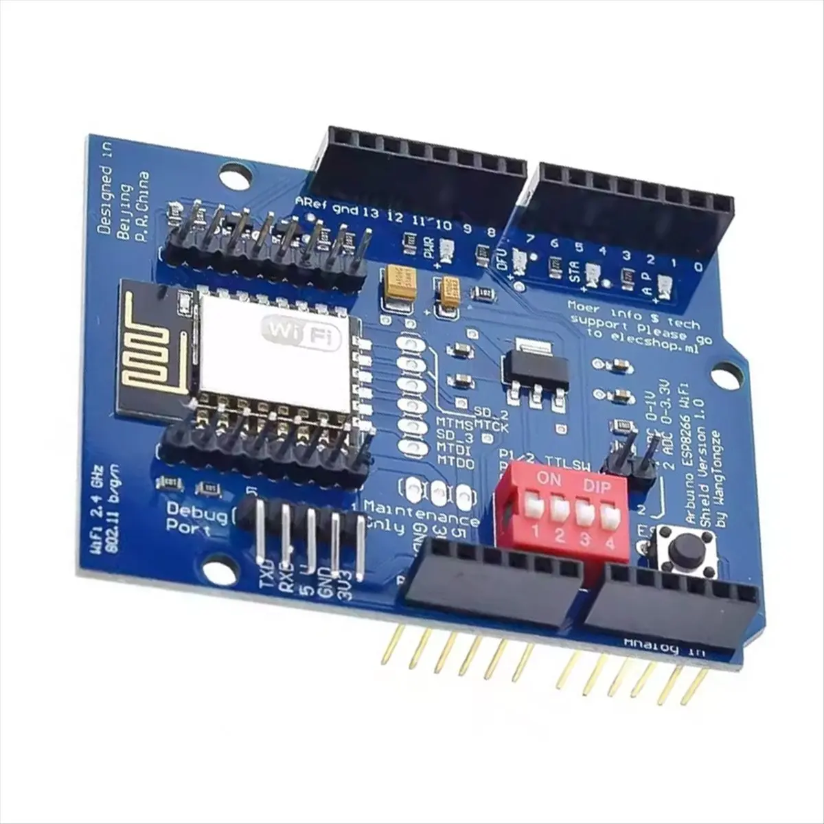 [2026 Trend]ESP8266 ESP-12E UART WIFI Wireless Shield Development Board for R3 Circuits Boards Modules ONE 6PCS