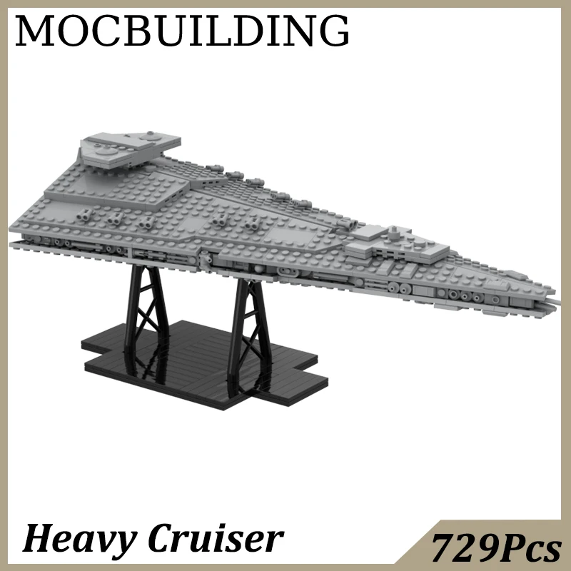 1:1455 Scale Heavy Cruiser Model MOC Building Blocks Display Construction Toys Birthday Gift Collection Christmas Presents