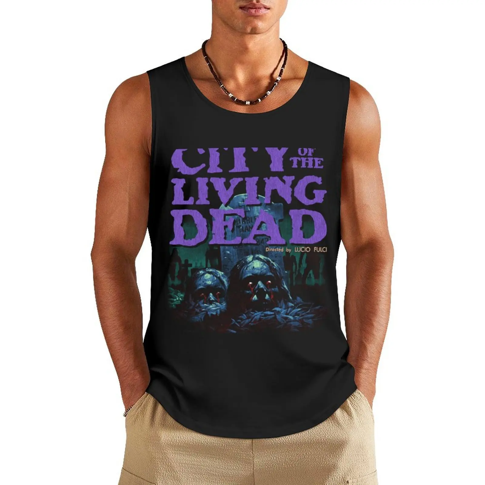 

City of the living dead, lucio fulci, giallo Tank Top Men's sleeveless gym shirts Men's tops t shirt