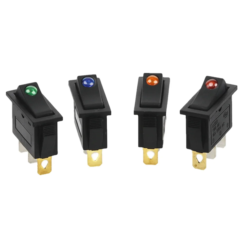 1Pcs KCD3 Rocker Switch ON-OFF 2 Position 3 Pin Electrical equipment With Dot Light Power Switch 16A 250VAC/ 20A 125VAC