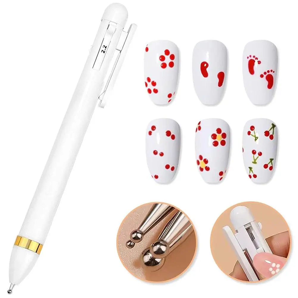 4 In 1 Nail Point Diamond Pen Nail Art Puntjes Gereedschap Versiering DIY Punt Nail Gereedschap Roterende Puntjes P P6T2