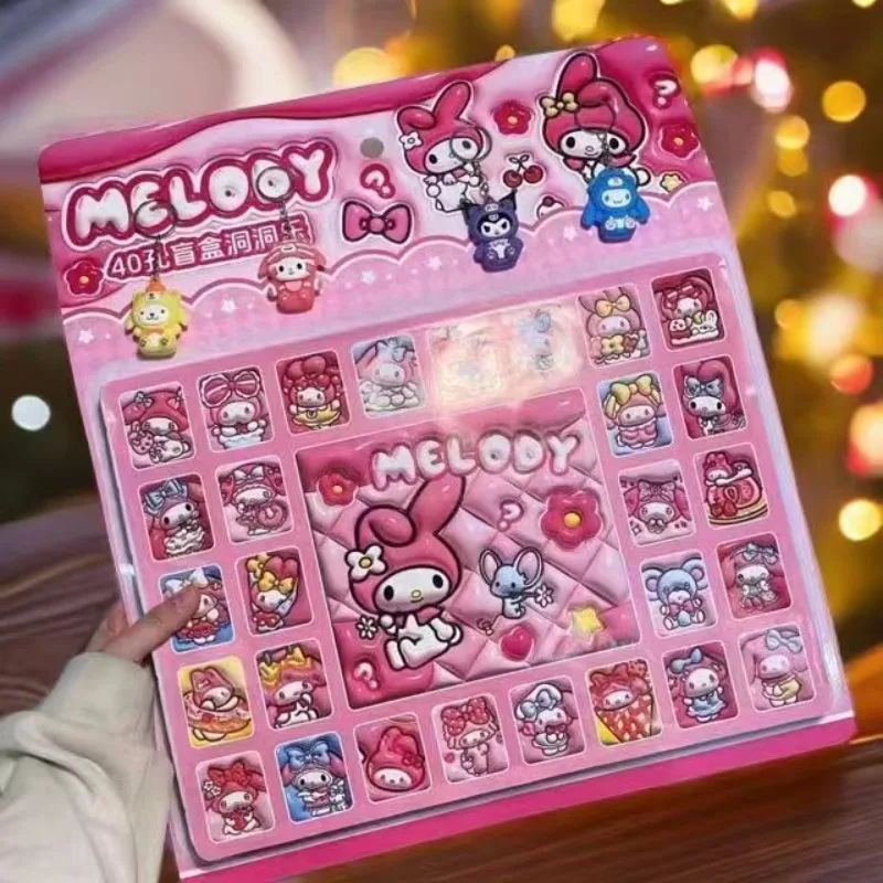 Sanrio Kuromi My Melody Pop Surprise Blind Box Kids Toy Gift with Keychain Charms Cute Mystery Bubble Fidget Toy