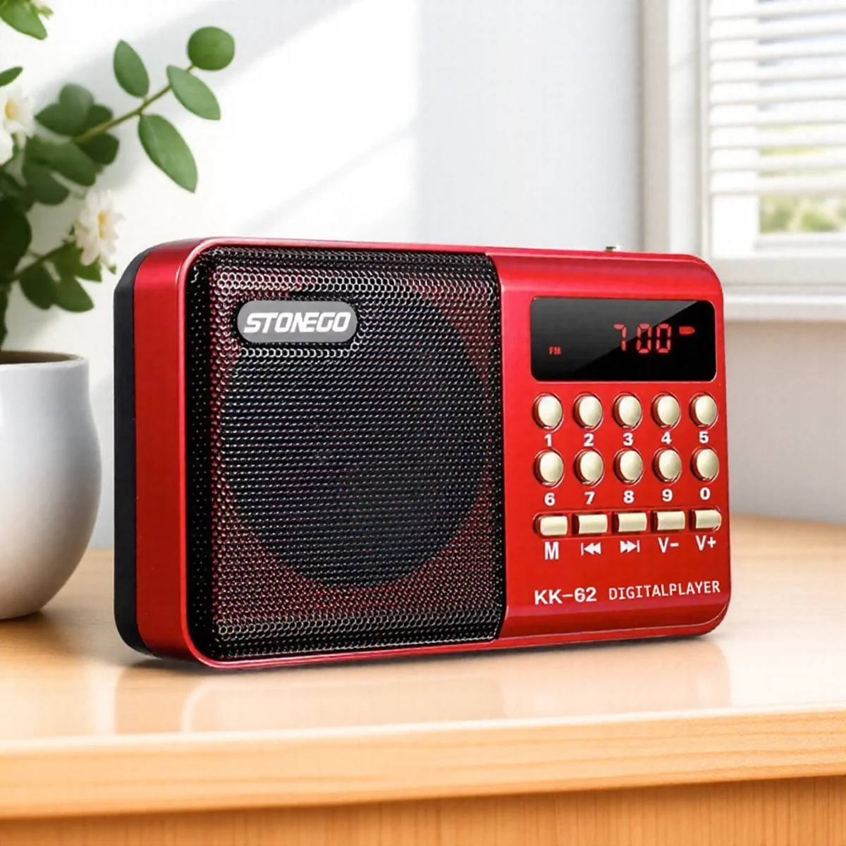 Portable Rechargeable Mini FM Radio Player Multi-function Plug-in Card Compact Design for Travel