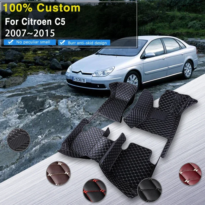 

Quality RHD Car Floor Mats For Citroen C5 X7 RD TD 2007~2015 Leather Mat Carpets Floor Matts Rug Tapetes Para Carro Car Accessor