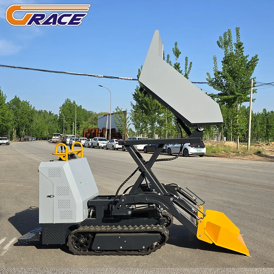 عالية الأداء 1000 كجم منجم زراعي مجنزرة الناقل قلابة قلابة زاحفة صغيرة #2