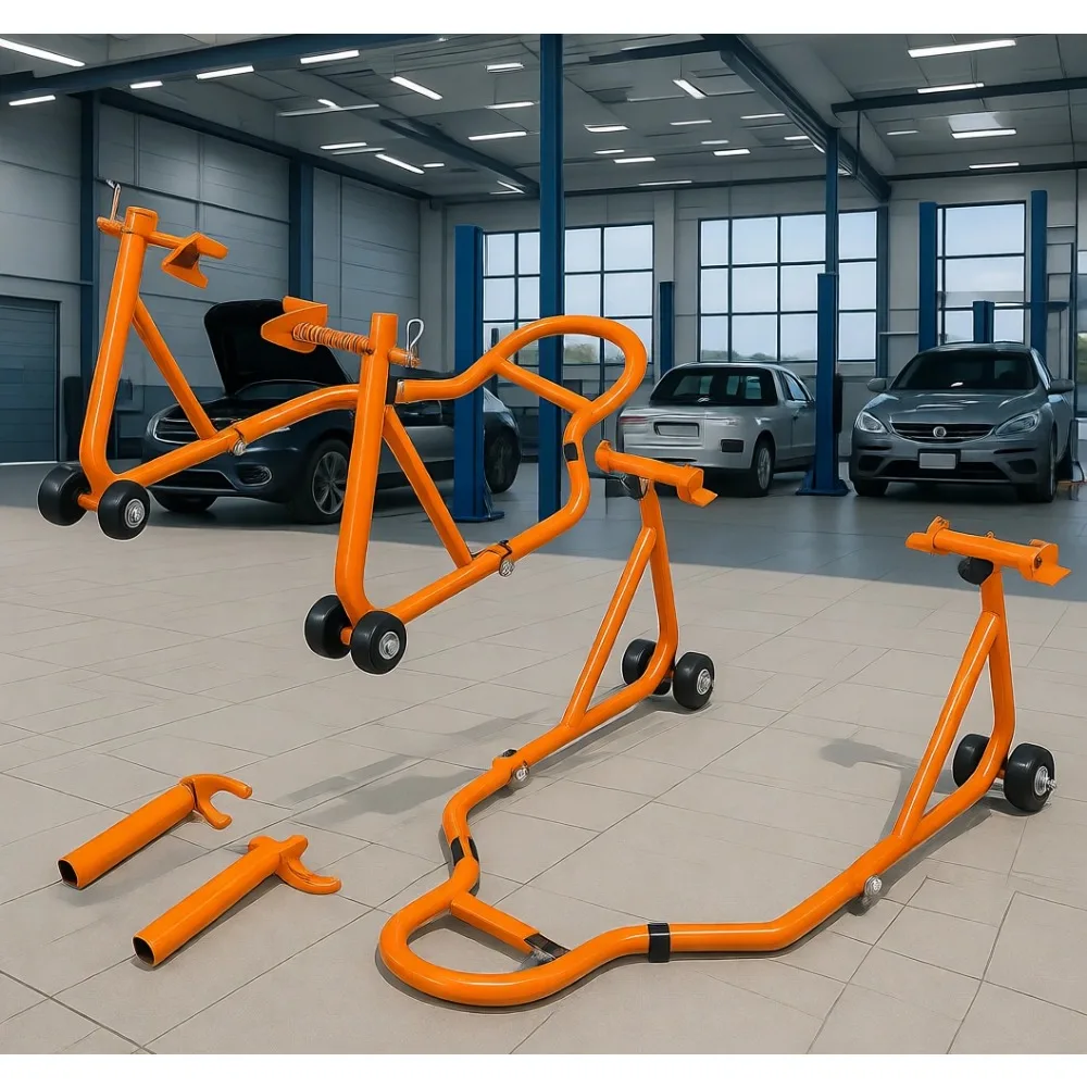 

Универсальная подставка для мотоцикла (850 фунтов) для переднего и заднего колеса, вилки, маятника, для парковки, обслуживания и чистки