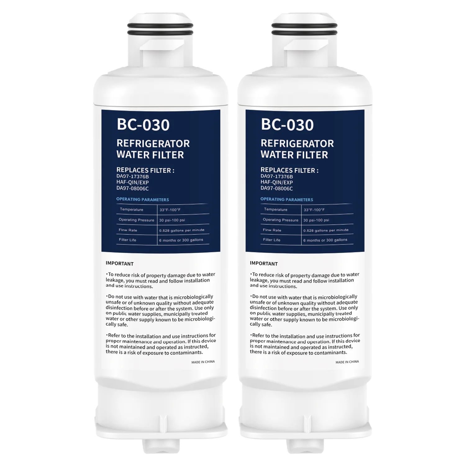 

Refrigerator Water Filter Replacement 2 Pack for DA97-17376B HAF-QIN/EXP DA97-08006C RF23M8090SR RF23M8570SR RF23M8590SG