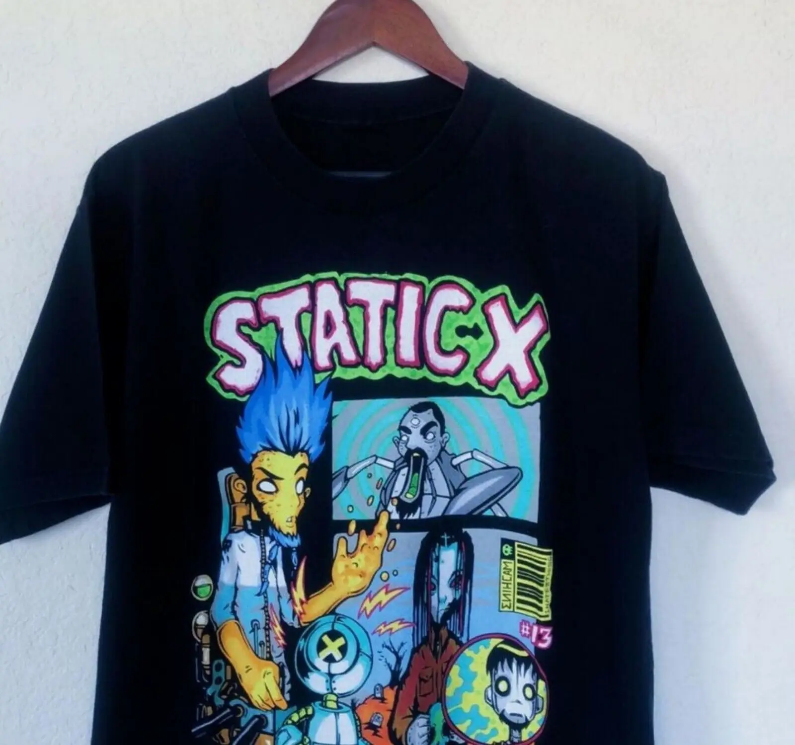 Static X Band T-Shirt Unisex Cotton Tee size S-5XL