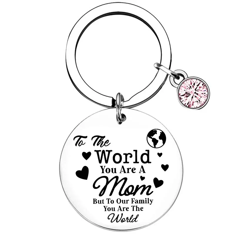 the earth Mothers Birthday Gifts Keychain Mom Birthday Gifts Key Chain Pendant Mom Christmas Gift