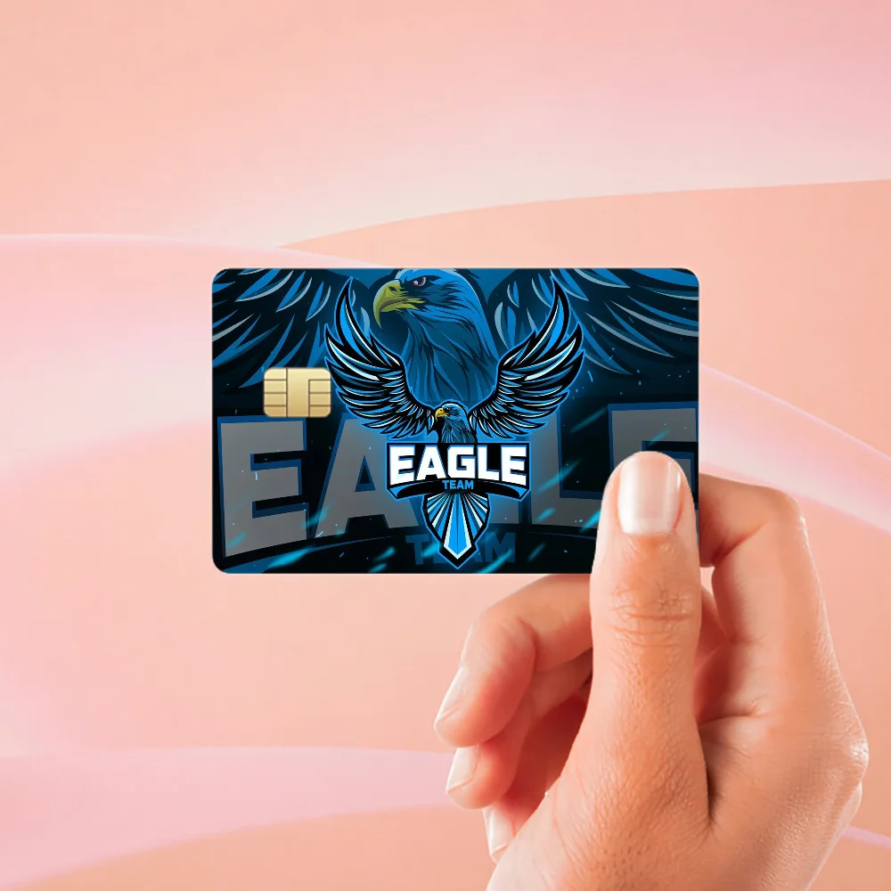 غطاء جلدي لفرقة إيجلز أنمي لبطاقة الائتمان وبطاقة الخصم البنك الأمامية #2