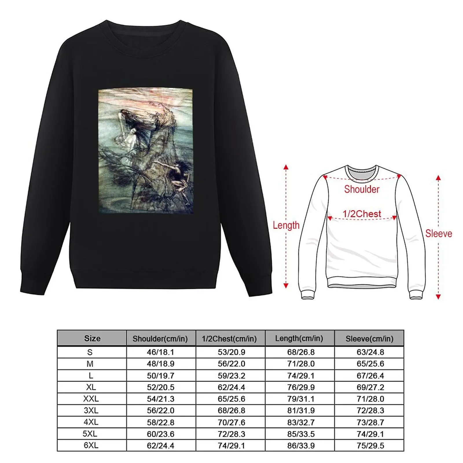 The Rhine Maidens tease Alberich - Arthur Rackham for The Ring of the Nibelung Pullover korean autumn clothes new sweatshirts