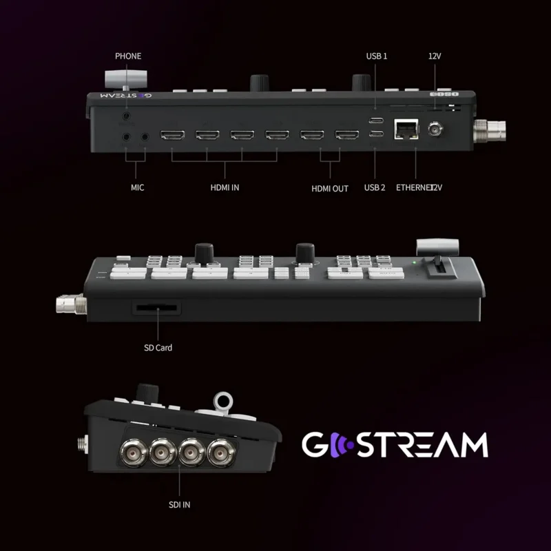 Osee GoStream Duet Múltiples cámaras SDI y HD MI Live Stream Video Mezclador Switcher con kit de conmutación