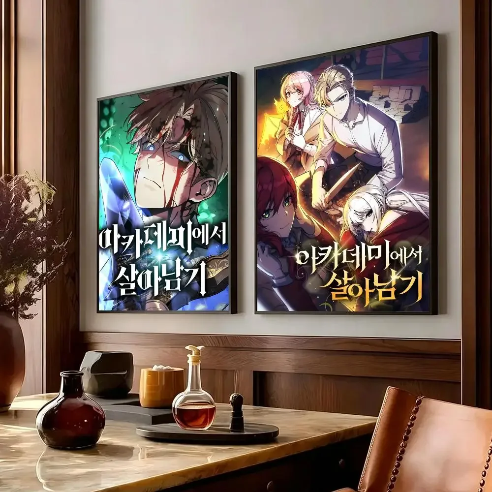 comic The Extra’s Academy Survival Guide Poster HD Printing Cozy Warm Style Home Decor Suitable for Living Room Bedroom Gift