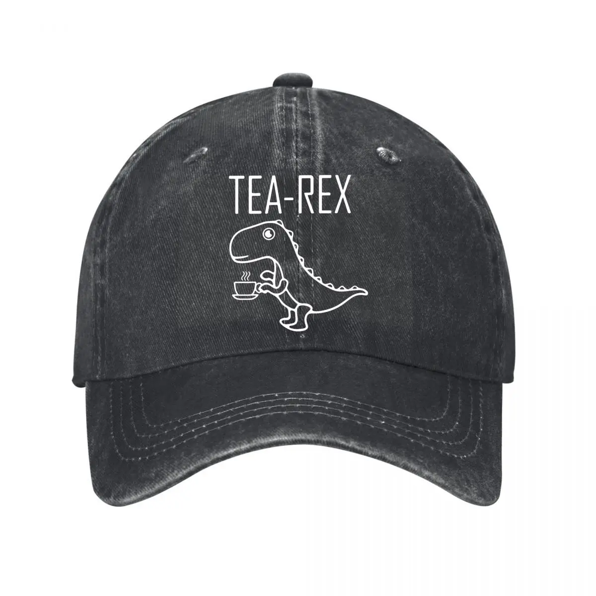 Cute Tea-Rex T-Rex Vinyl Sticker Decal New Vintage Washed Cotton Baseball Cap Hip Hop Sun Hats