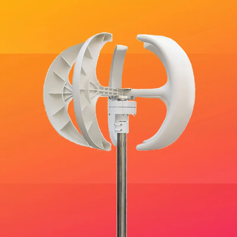800W 12V Vertical Axis Wind Turbine Windmill Power Charge Generator with 5 Blades Motor Kit for Outdoor Camping Home Use