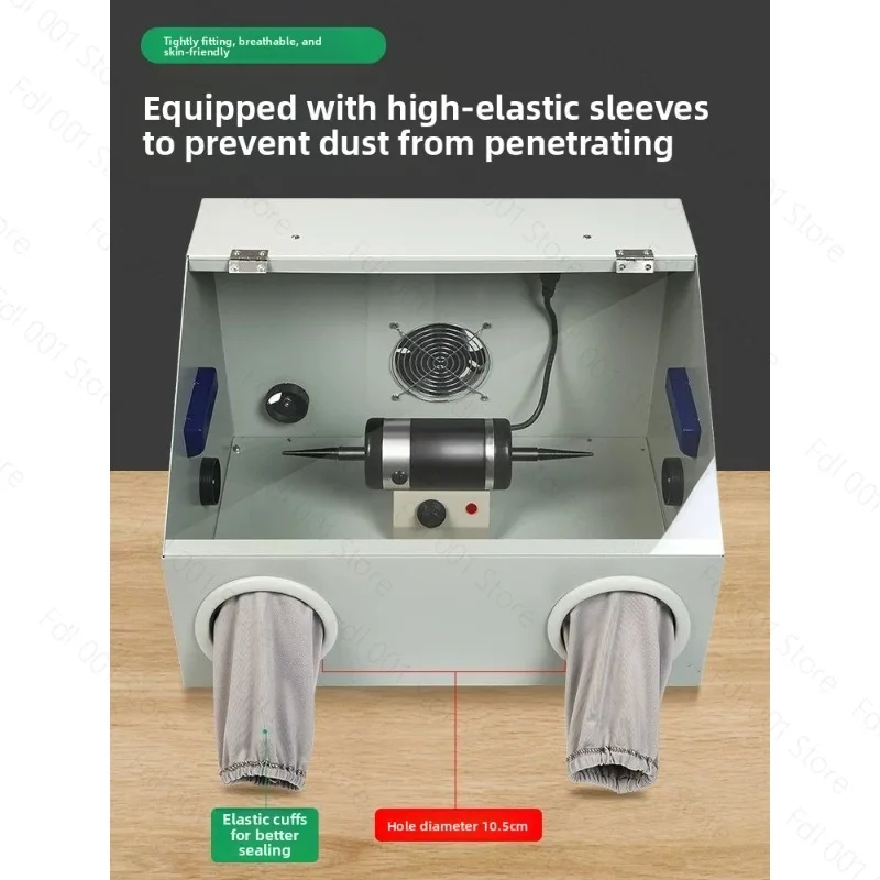 Grinding and Polishing All-in-one Machine with Dust Box Cover Small Desktop Jewelry Metal Wenwan Polishing Machine