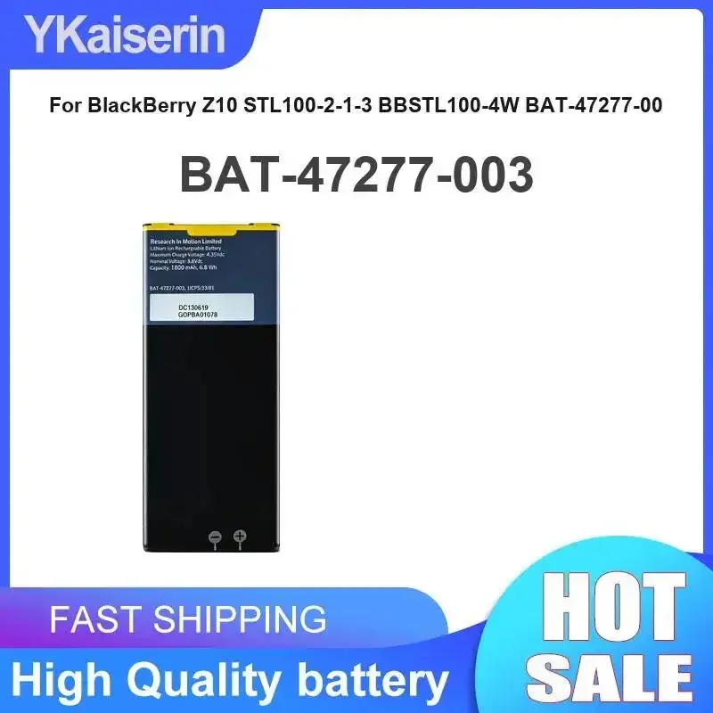 Mobile Phone Battery Bat-47277-003 1800mAh For Blackberry Z10 STL100-2-1-3 BBSTL100-4W Bat-47277-00
