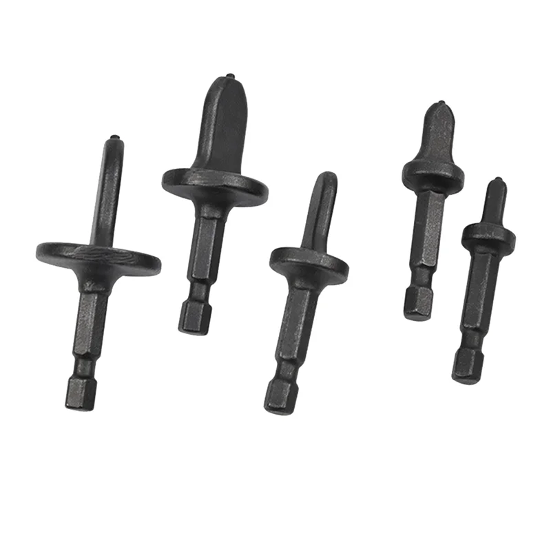 A26F-5Pcs Flaring Tool Copper Pipe Air Conditioner Hex Handle Tube Expander Swaging Drill Bit Set