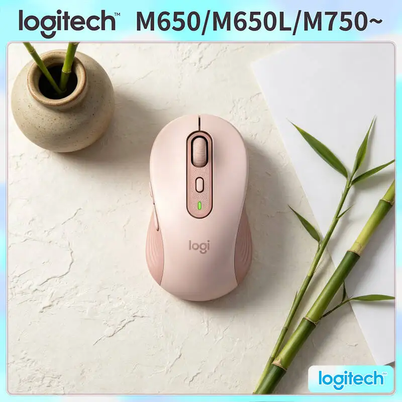 

Logitech M650/M650L Wireless Ergonomic Mouse - Dual Connectivity, 400-4000 DPI Adjustable, 90% Quieter Operation, 10m Range