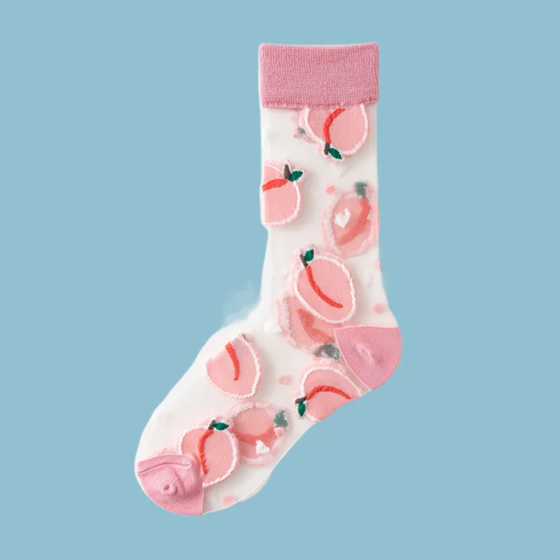 Chaussettes Astronomiques en Coton Fin de Haute Qualité pour Femme, Mi-tube, Doux, Mignon, Rétro, Transparent, Clip, Bas en Verre, 5/10 Paires, Nouveau