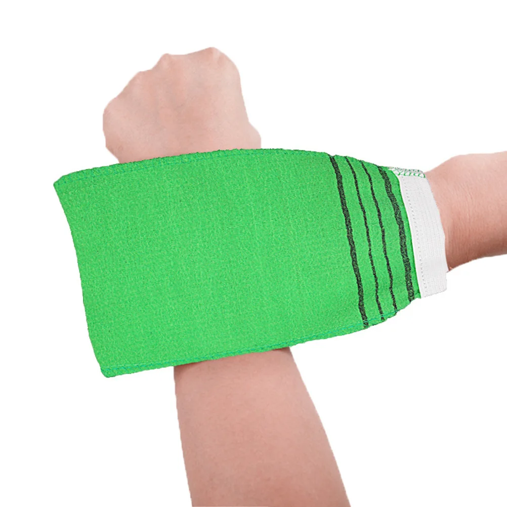 

10Pcs Bath Gloves Premium Material Exfoliating Sauna Mitts for Removing Dead Skin Cells Soft Comfortable Travel Home Use Green