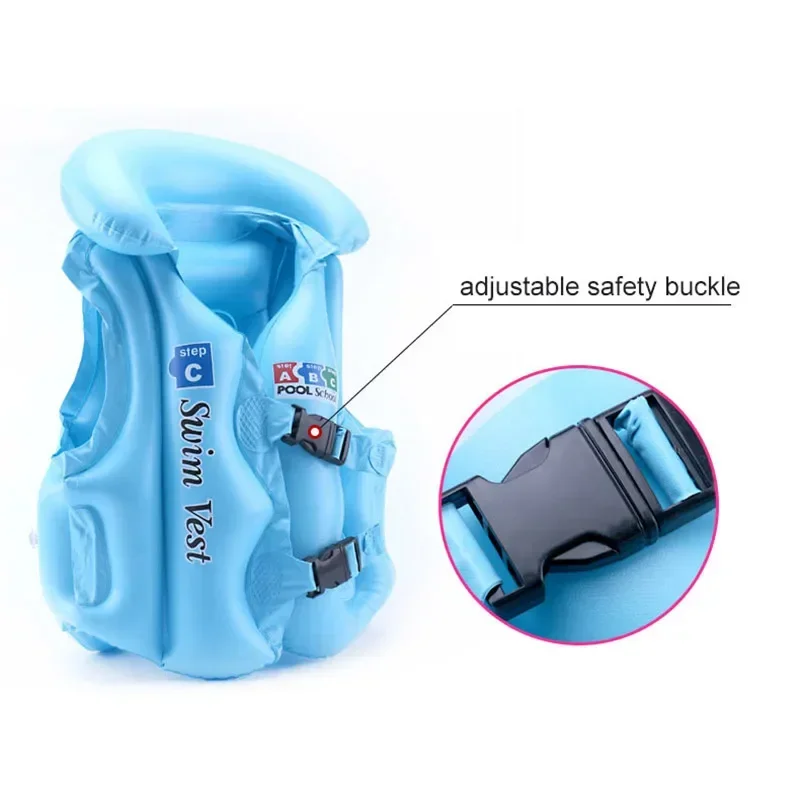 Life Jackets Inflatable Swim Vest PVC Children Assisted inflatable Life Vest Buoyancy Suit For Water Sport Swimming Accessories