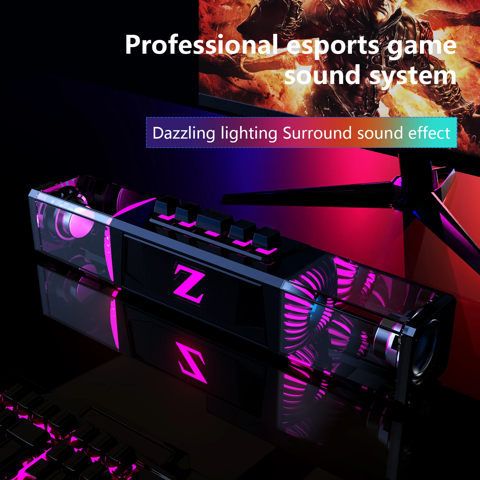 

Компьютерные колонки для настольного компьютера/ноутбука с Bluetooth/проводным подключением и двухрежимным режимом для игр/музыки, с микрофоном.