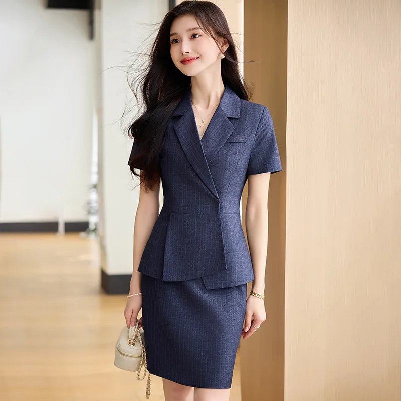 Suit Women's Korean-Style Summer Fashion Dignified Goddess Fan High-End Business Wear Interview Formal Wear Front Stage Work Wea