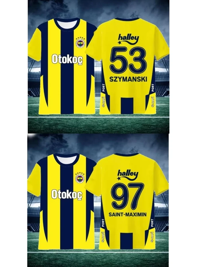 Two Pieces Fenerbahce Mourinho Dzeko Football Jerseys Buy One Get One Free Formula 1 Training Suits 3D Printed Breathable