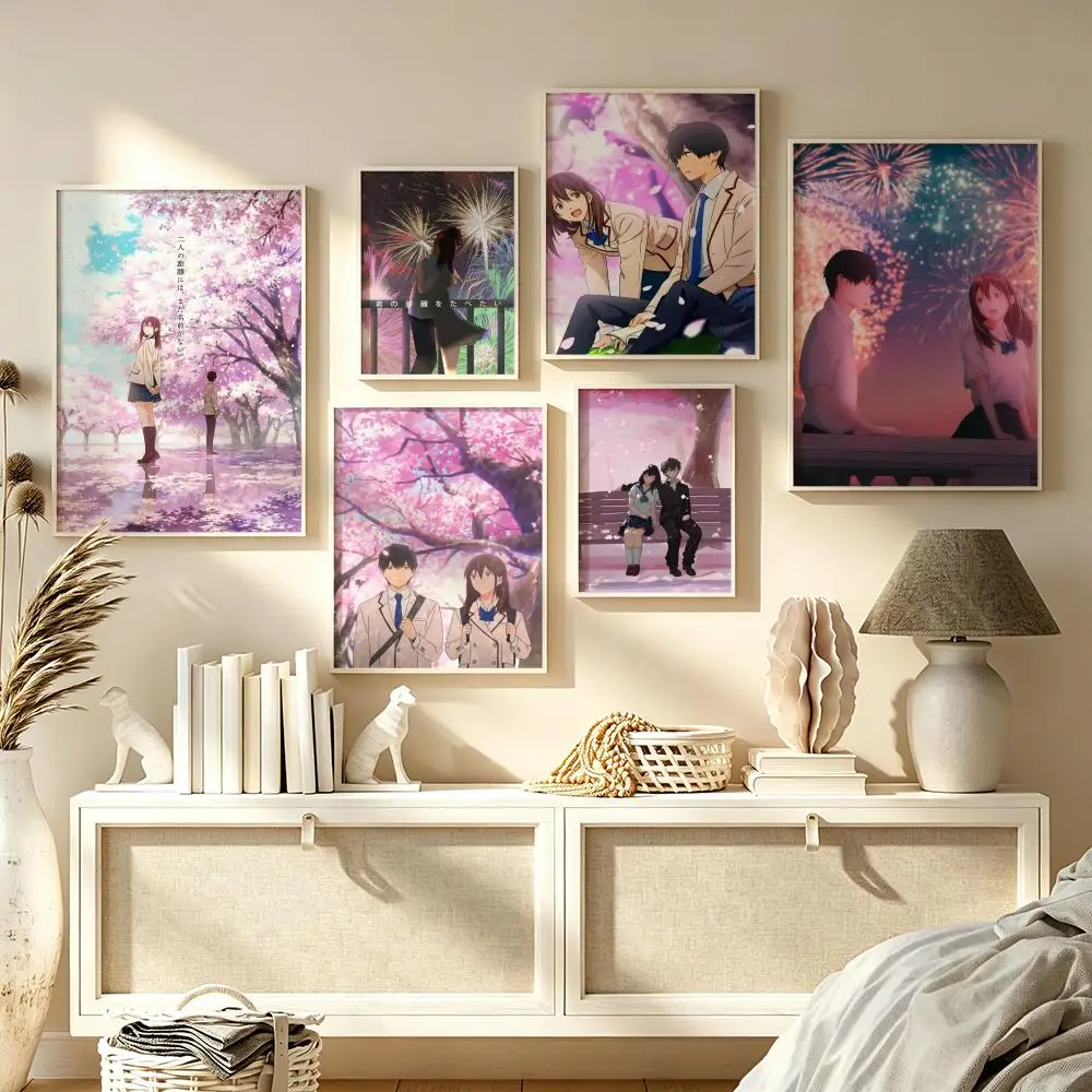 Póster con diseño de "Quiero comer tu páncreas", arte HD, adhesivo para pared, impermeable, decoración estética para el hogar, sala de estar, dormitorio, bar