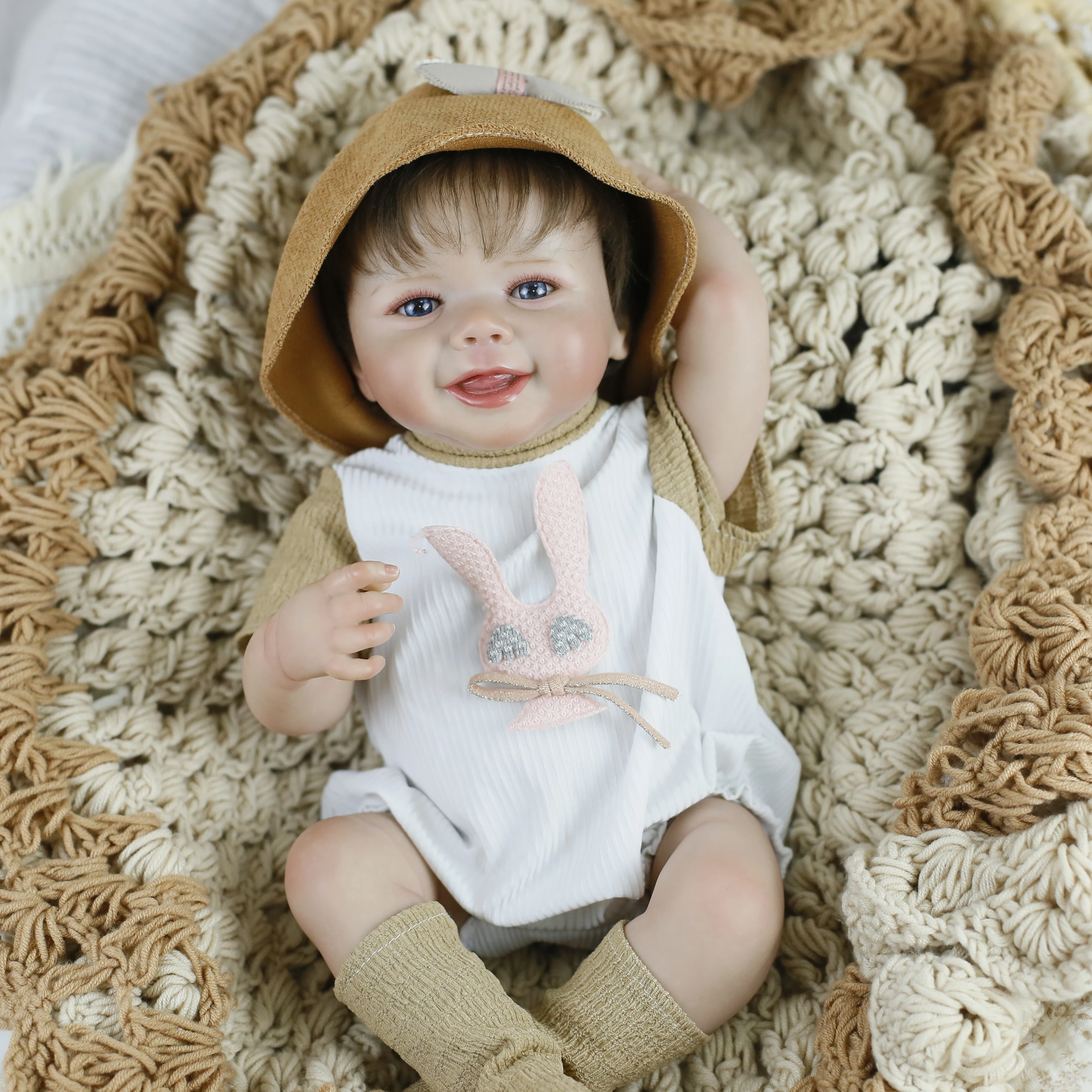 Lifereborn 18Inch Realistic Newborn Reborn Doll with Clothes Handmade Soft Vinyl Girl Baby Toy Bebe Toddler Dolls for Kids Gifts
