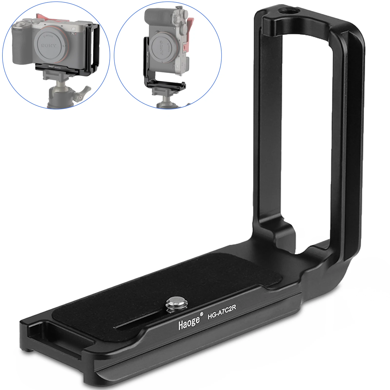 Haoge Camela L Bracket for Sony A7C2 A7CR Camera,1 Piece Integrated Metal Arca Style Compatiable Quick Release Plate