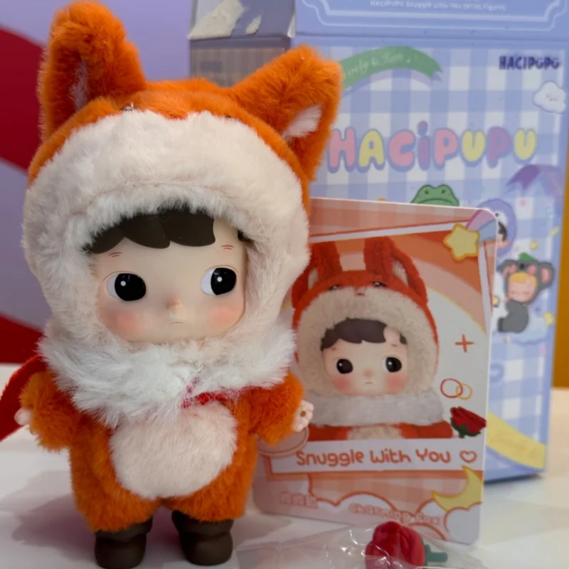 

Hot POPMART HACIPUPU Snuggle with You Series Blind Box Mystery Figure Surprise Gift Toy Collectible Girl Boy Birthday Gift