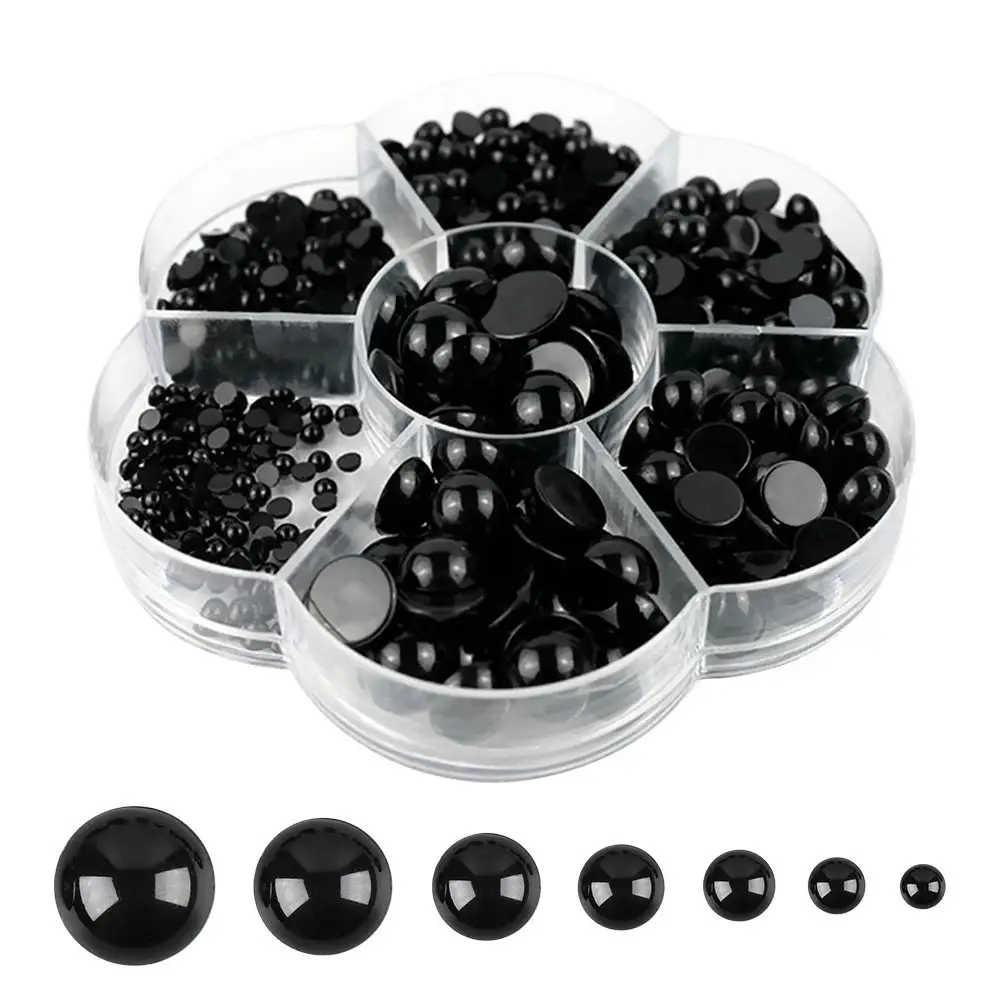 500pcs DIY Funny Toy Toys Eyes Doll Eyes Stuffed Toy Plastic Eyes for Dolls Doll Accessories Bear Eyes Round Flat Black Eyes