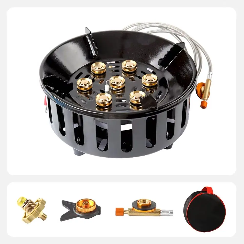 

Camping Stove High-Power Strong Fire Portable Tourist Gas Burner Windproof Electronic Ignition Hiking Camping