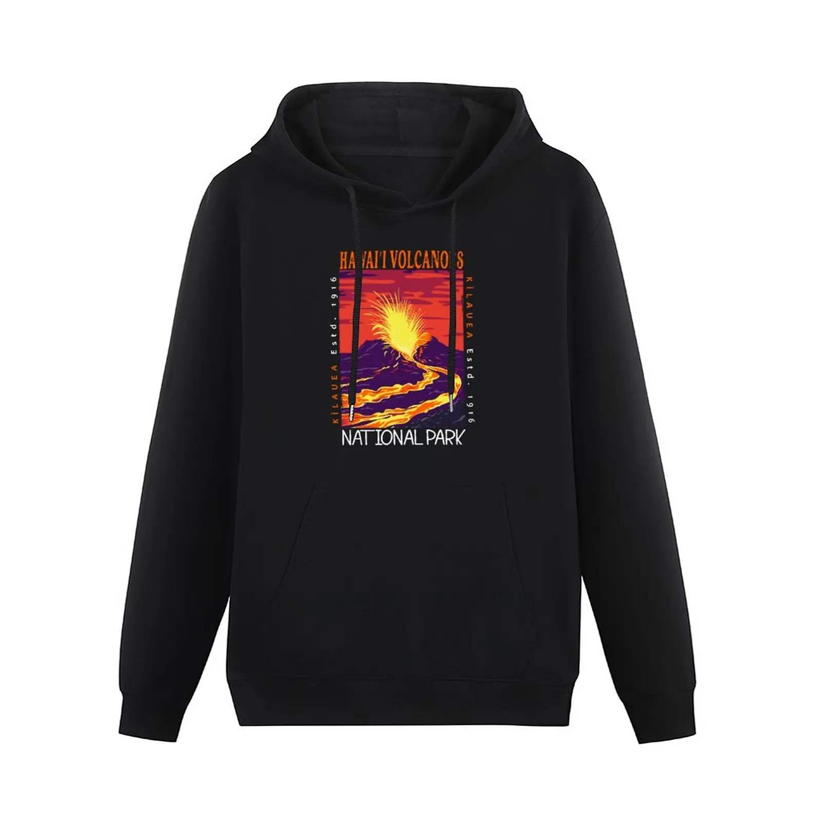 Hawaii Volcanoes National Park Kilauea Distressed Pullover Hoodie graphic t shirts men men hoodie