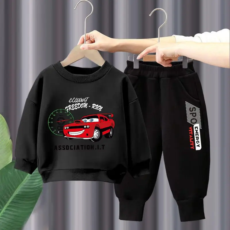 Autumn Kid Boy Clothes Children Girls Letter Printed Sweatshirts Pullover Top And Pants 2 Pieces Suit Sport Outfits Tracksuits