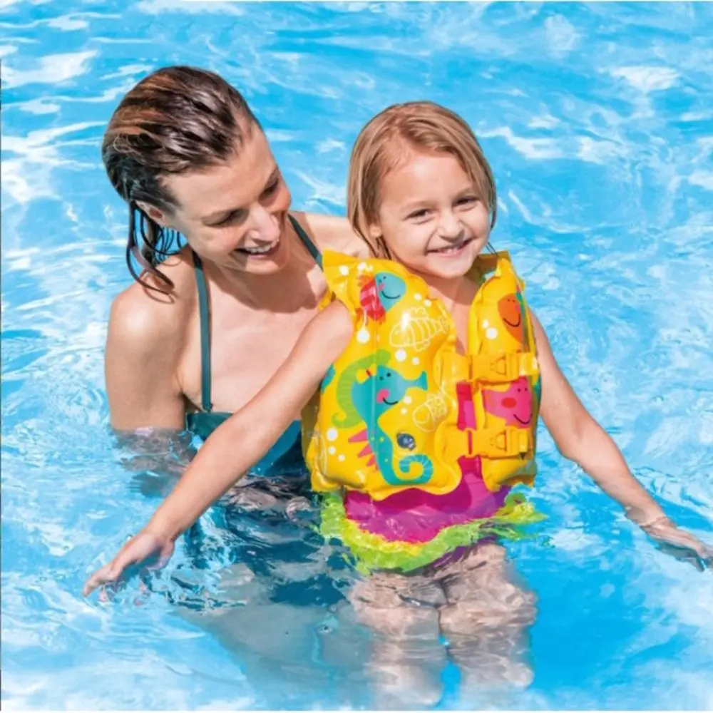 Not Falling Off Child Buoyancy Vest Adjustable Anti Rollover Baby Swimming Jackets Cartoon Stable Swimming Vest Child