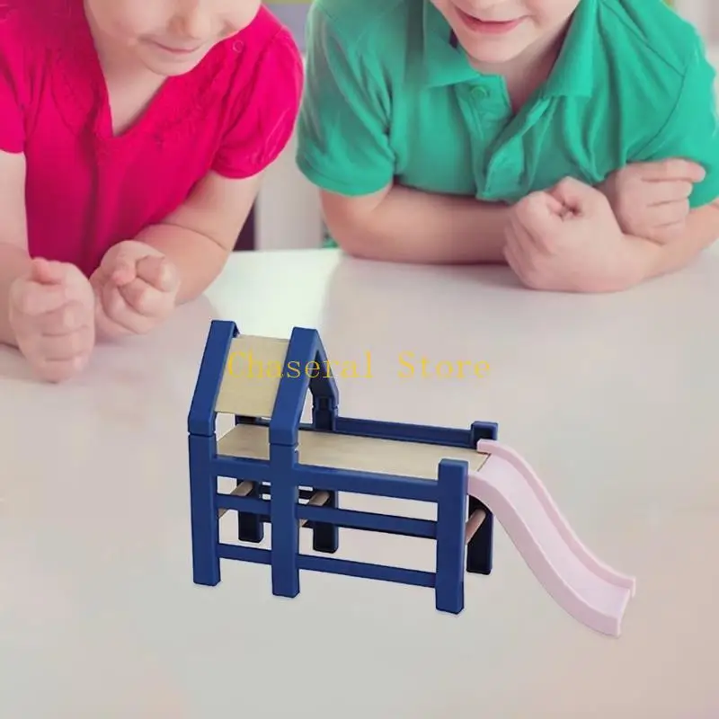 E7ce mini -poppenhuizen schuifmodel realistische meubels pretpark setting dia