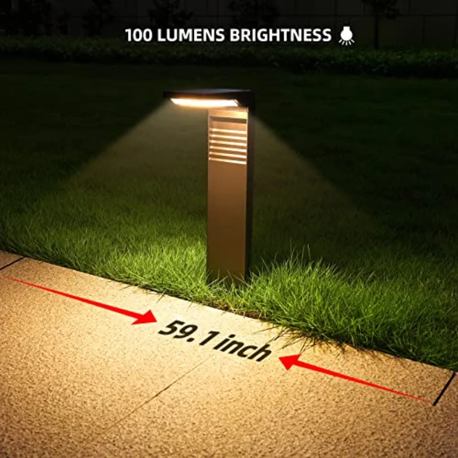 Lampes solaires de voie, paquet de 12, avec double Mode d'éclairage blanc chaud et blanc froid, Design moderne, lumières solaires extérieures étanches, id