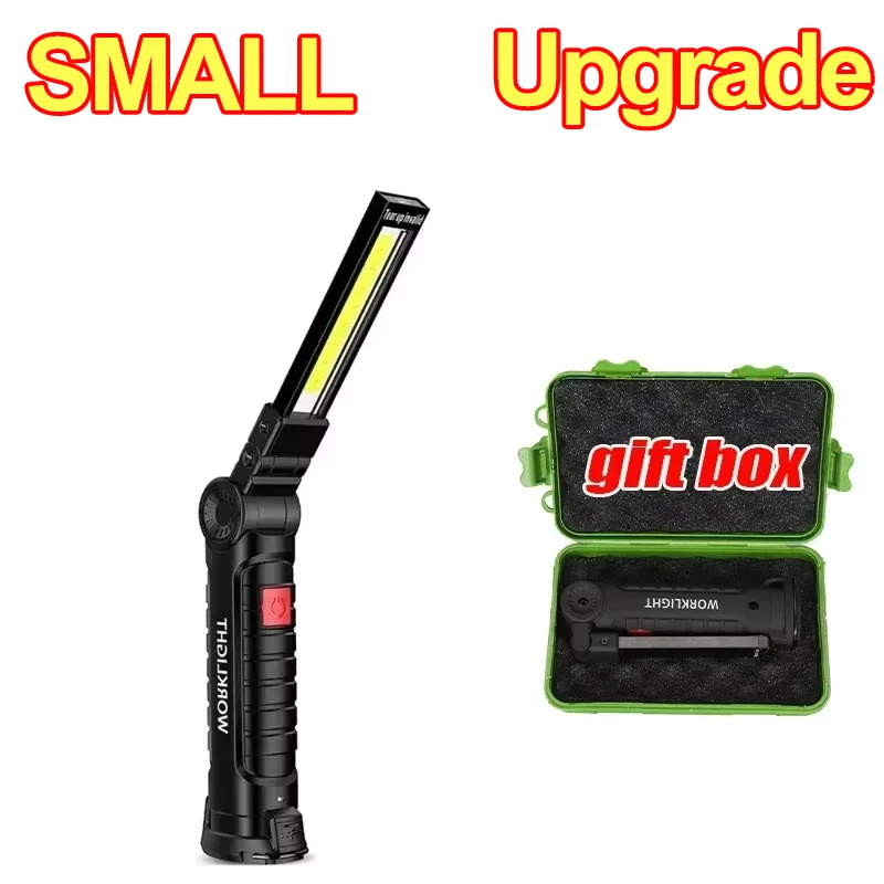 Nieuwe draagbare COB LED-zaklamp Magnetische lantaarn Hanglamp USB oplaadbare werklamp met ingebouwde batterij Campingzaklamp