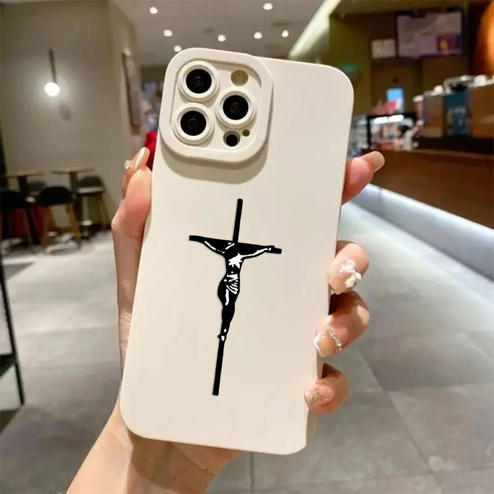 Funda de teléfono antigolpes pintada con cruz de Jesús para Samsung Galaxy A25 A56 A16 A06 A35 A15 A34 A24 A05 A13 A73 A53 A23 A13 4G 5G