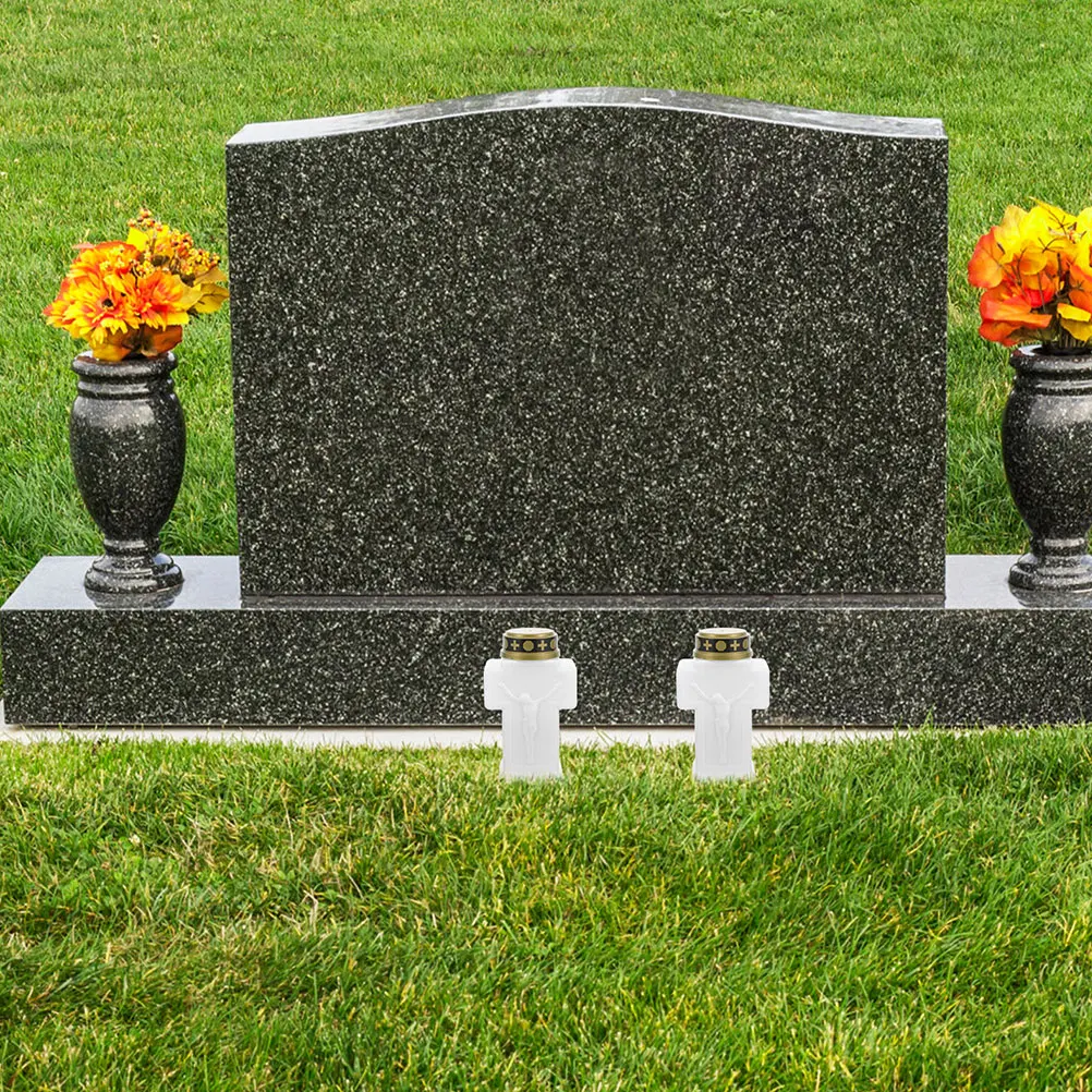 2 szt. Elektroniczne lampki LED bez płomienia, dekoracyjne oświetlenie na cmentarz, do ogrodu, na zewnątrz