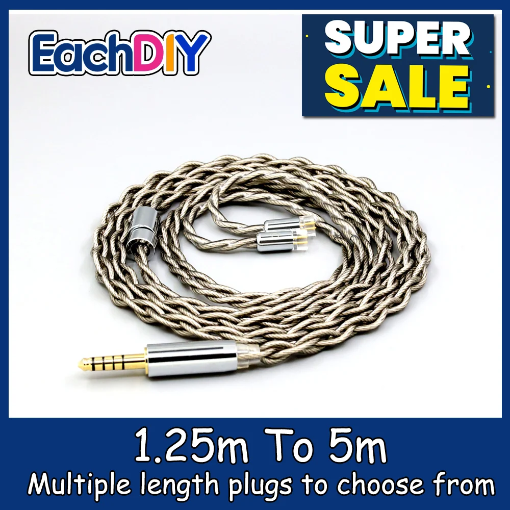 

99% Pure Silver + Graphene Silver Plated Shield Earphone Cable For UE11 UE18 pro QDC Gemini Gemini-S Anole V3-C V3-S LN007920