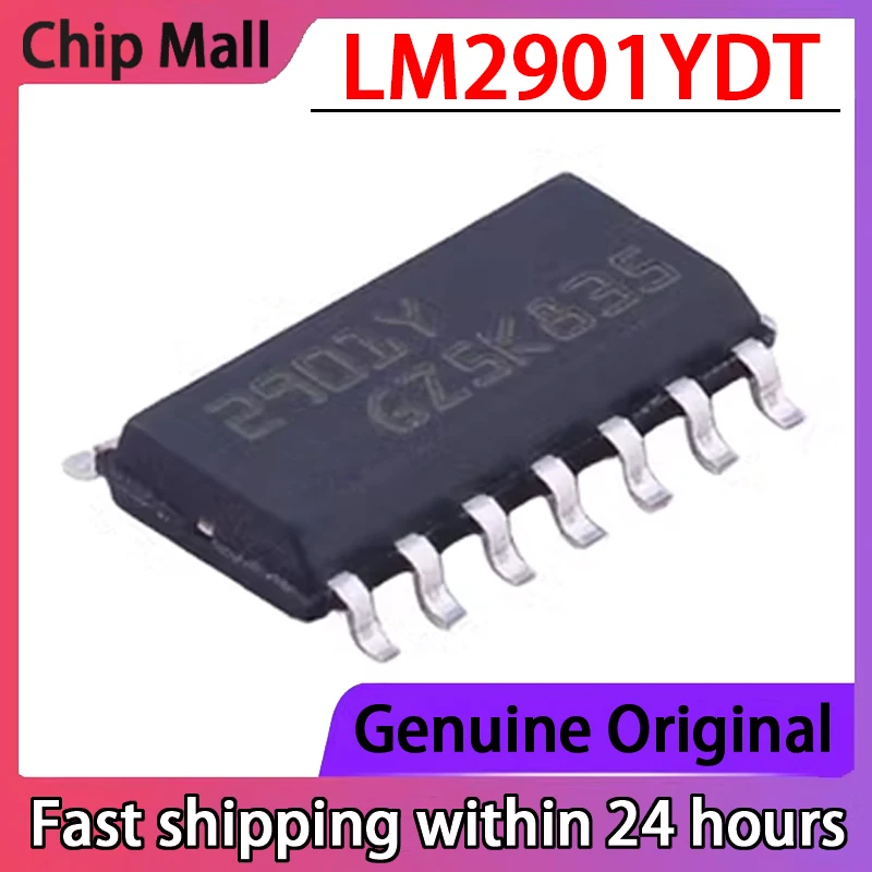 

5PCS New Original LM2901YDT Screen Printed 2901Y Packaging SOP-14 Linear Voltage Comparator Chip