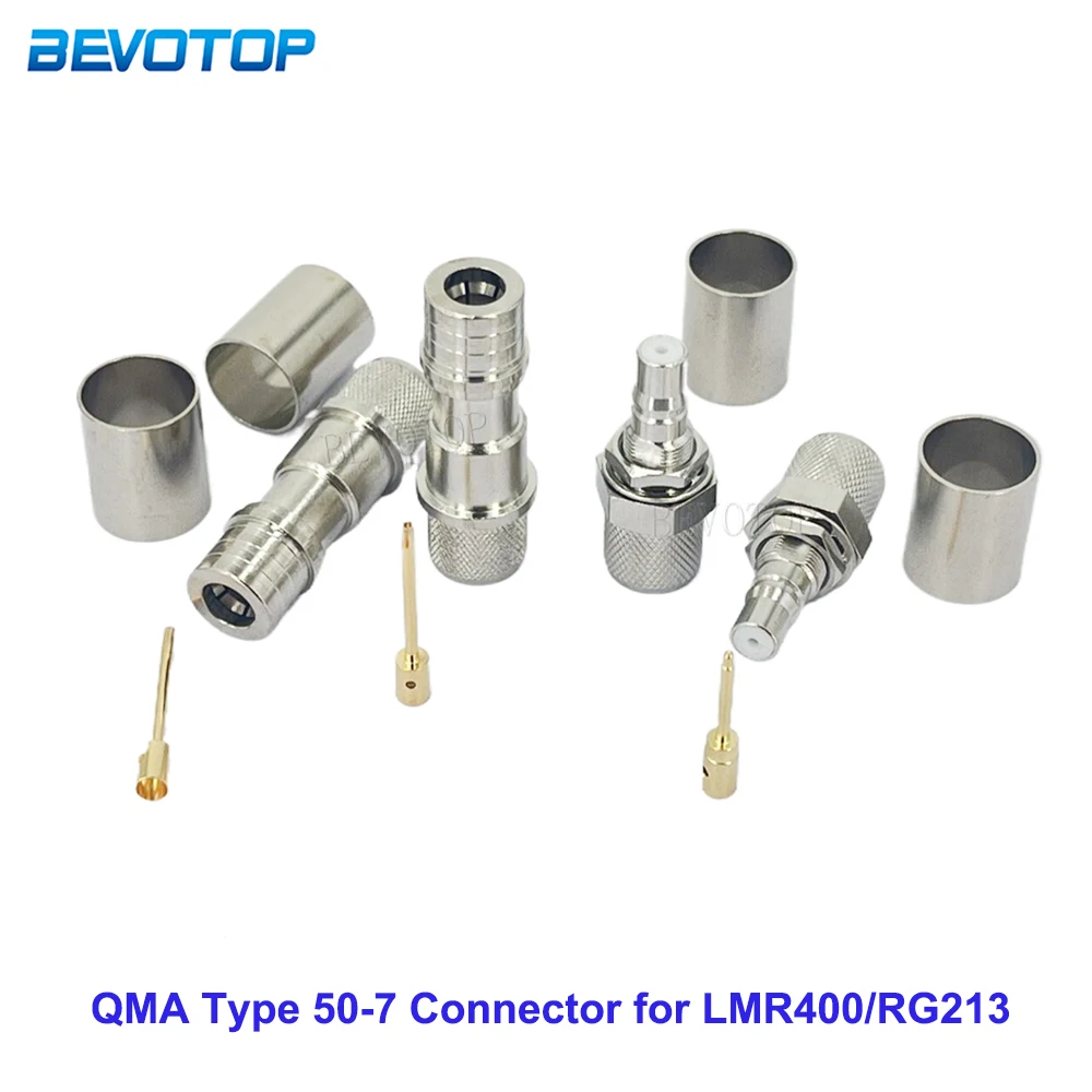 

10PCS/Lot LMR-400 RG-213 QMA Type Male/Female RF Coaxial Connector 50 Ohm 50-7 QMA Connector for LMR400/RG213 Cable Wholesales