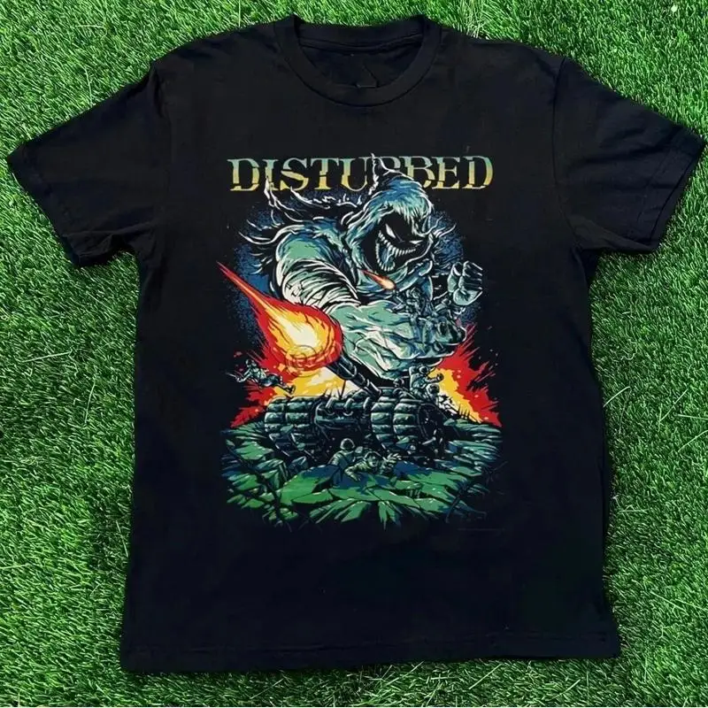 Disturbed Armored Figure Flames T-Shirt