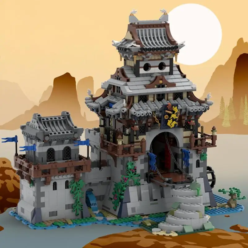 

New 3684Pcs Moc European Medieval Street View Horse Warriors Castle Model Diy Creative Ideas Child Toys Birthday Gifts Blocks