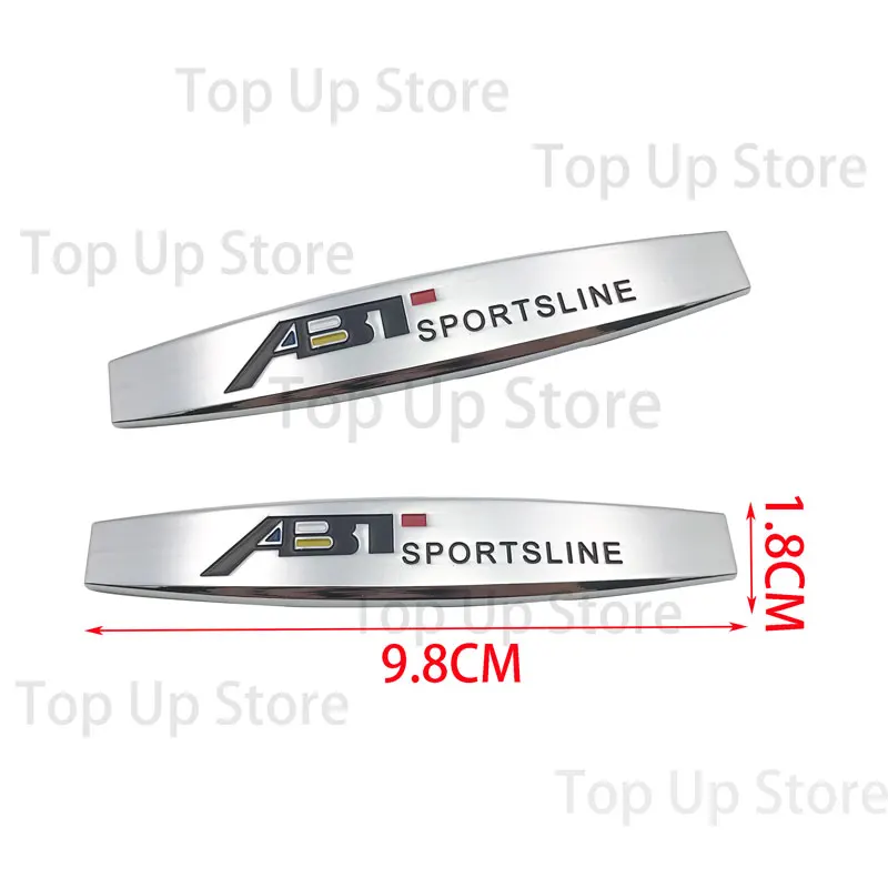ثلاثية الأبعاد سيارة معدنية التصميم ABT Sportsline شعار ملصق شارة ل A3 A4 A5 A6 A7 A8 S2 S3 S4 S5 RS Q8 الجسم الديكور