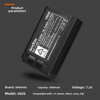 Godox V1 Camera Flashlight Battery VC26 Charger Seat Single Reflex Camera Light Lithium Battery VB26 Consumer Electronics